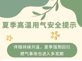 【夏季燃氣安全】夏季高溫用氣安全提示